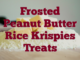 Frosted Peanut Butter Rice Krispies Treats